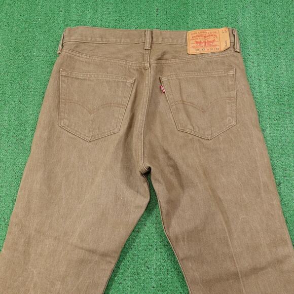 Levi's Men's Straight Jeans in Tan - Picture 9 of 14